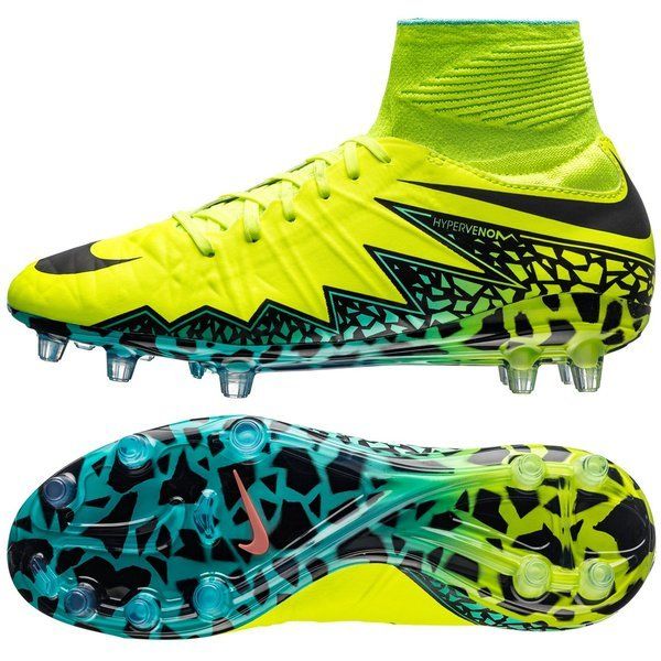 Nike Hypervenom Phantom II FG Volt/Black/Hyper Turquoise Kids