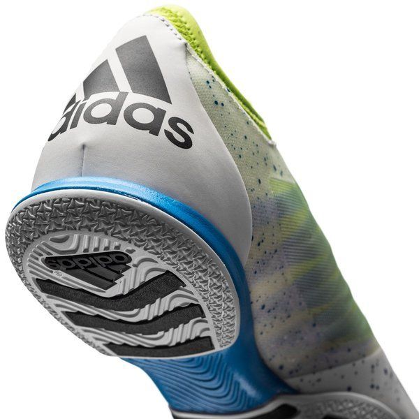adidas X 15.1 Court IN Crystal White/Core Black/Semi Solar Slime