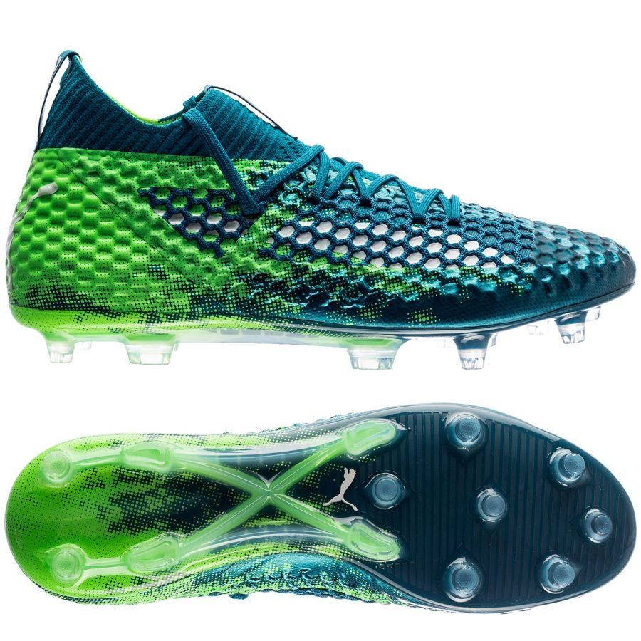 PUMA Future 18.1 Netfit FG/AG Frenzy Pack - Deep Lagoon/Green