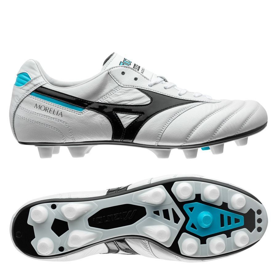 Mizuno Morelia II Made in Japan FG - White/Black/Blue Atoll