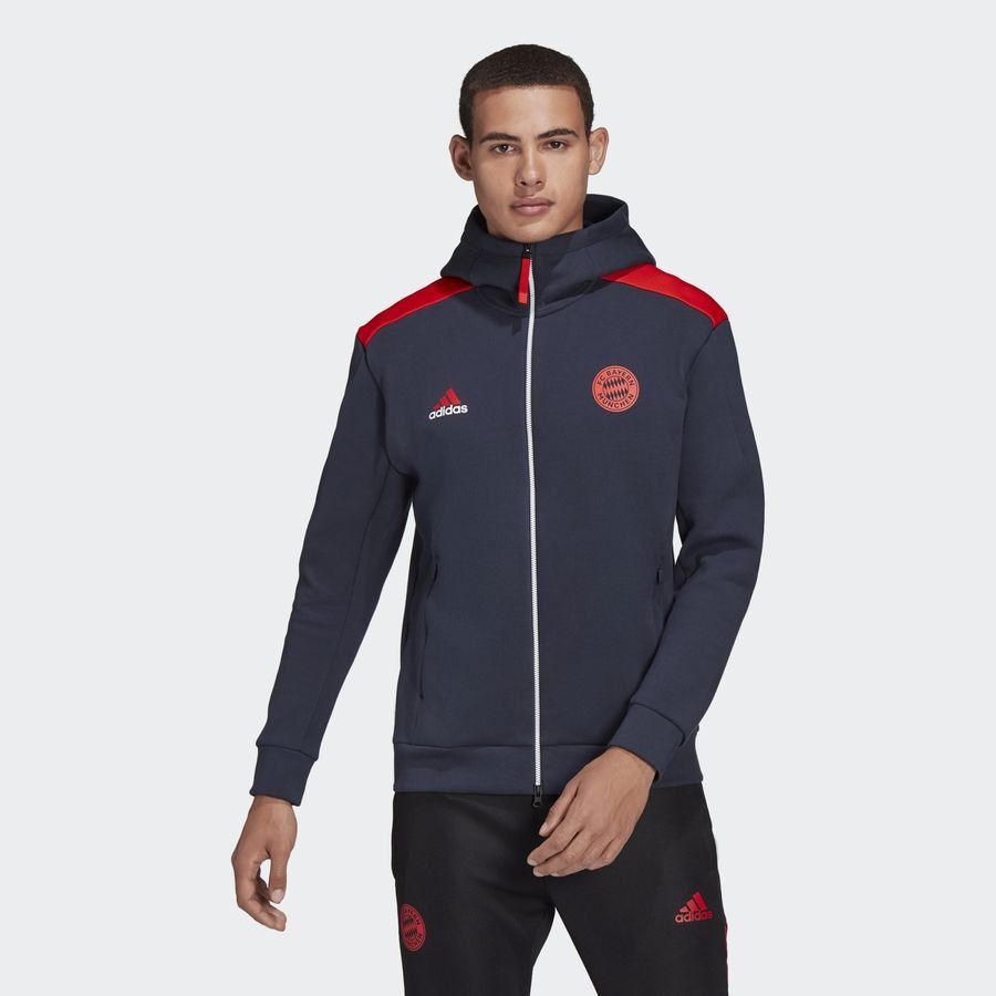 Bayern München Z.N.E. Anthem Jacket - Night Navy/Action Red
