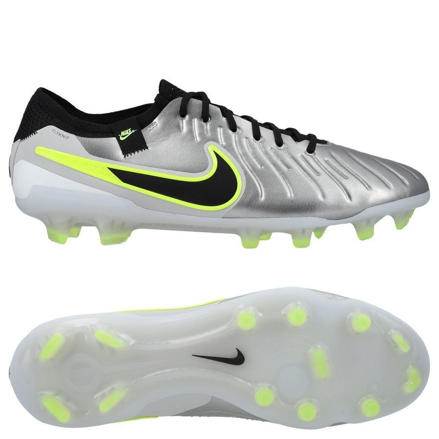 Nike Tiempo Legend 10 Elite FG Mad Voltage - Zilver/Zwart/Neon