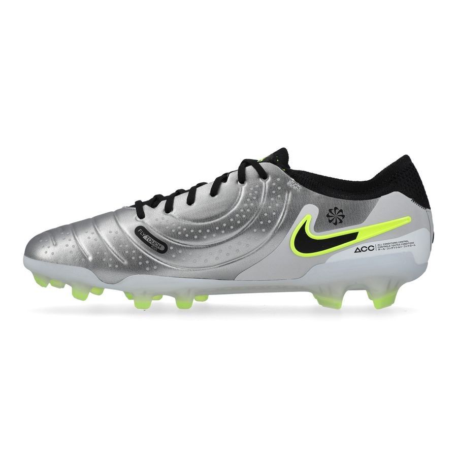 Nike Tiempo Legend 10 Elite FG Mad Voltage - Zilver/Zwart/Neon