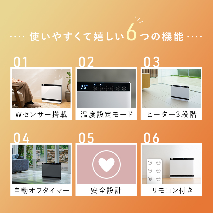 CH-T2236 パネルセラミックヒーター｢ヒートワイドスリム｣ | THREEUP