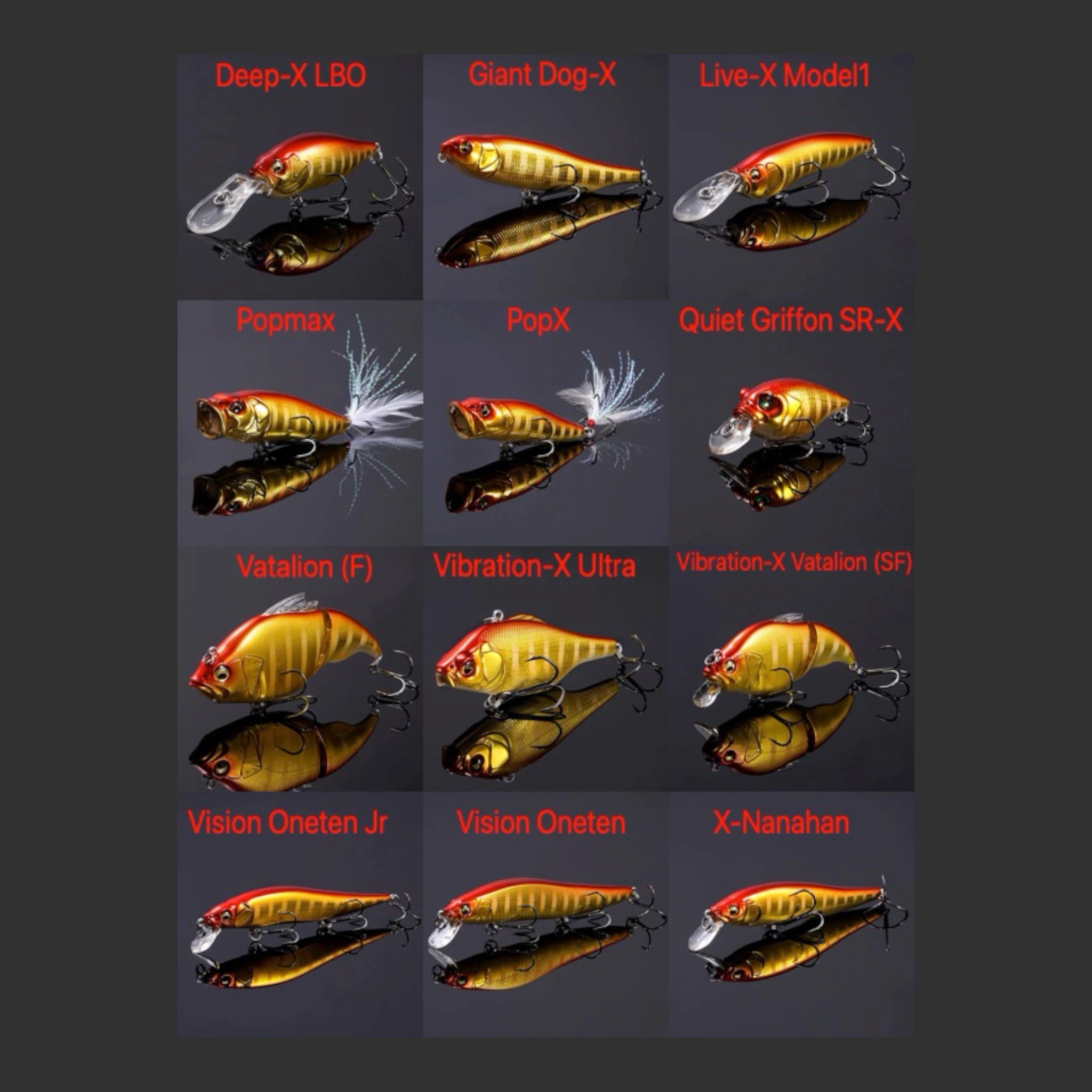 Megabass Limited Edition Respect Series #59: M Akakin - 12pc Set