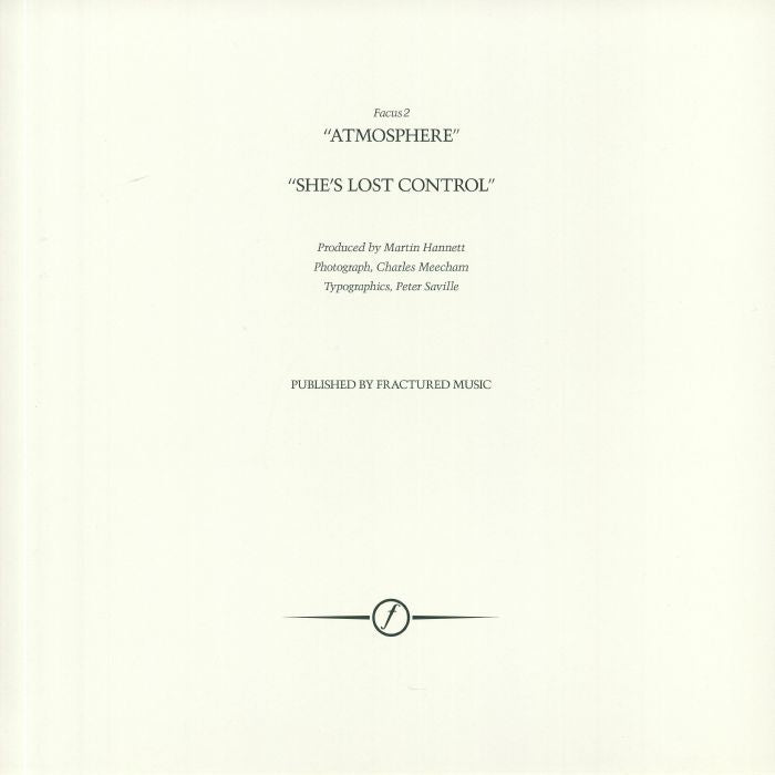 JOY DIVISION (ジョイ・ディヴィジョン) - Atmosphere (EU 正規限定リ