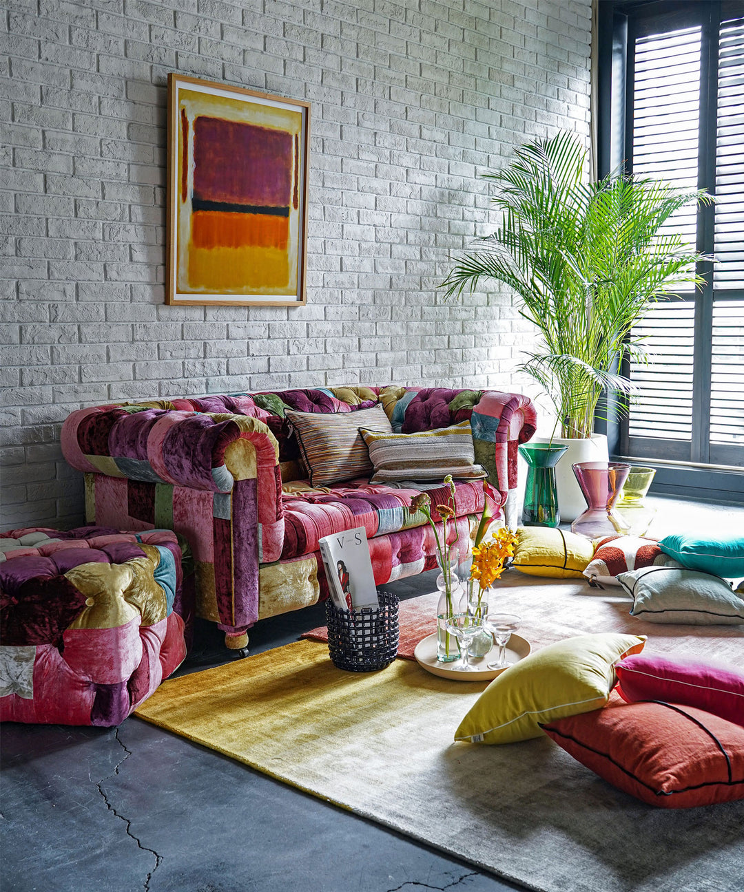 HALO（ハロー）BENSINGTON 2P SOFA VELVET PATCHWORK BOHEM