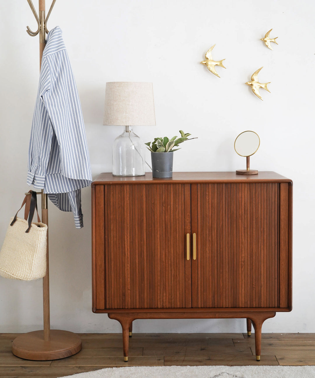 JULIE ローキャビネット ダークブラウン - 北欧ヴィンテージデザインの