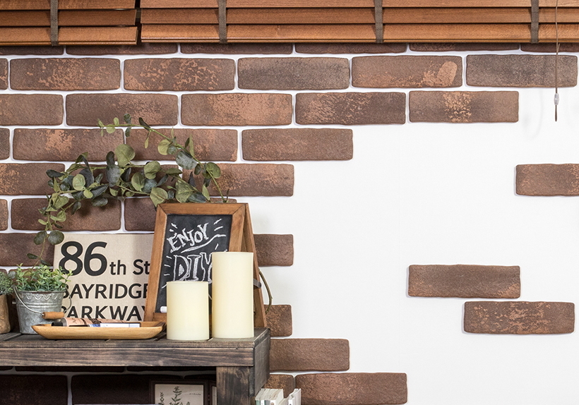 かるかるブリックLサイズ（ブリックタイル）：タイルとレンガ違いもご紹介