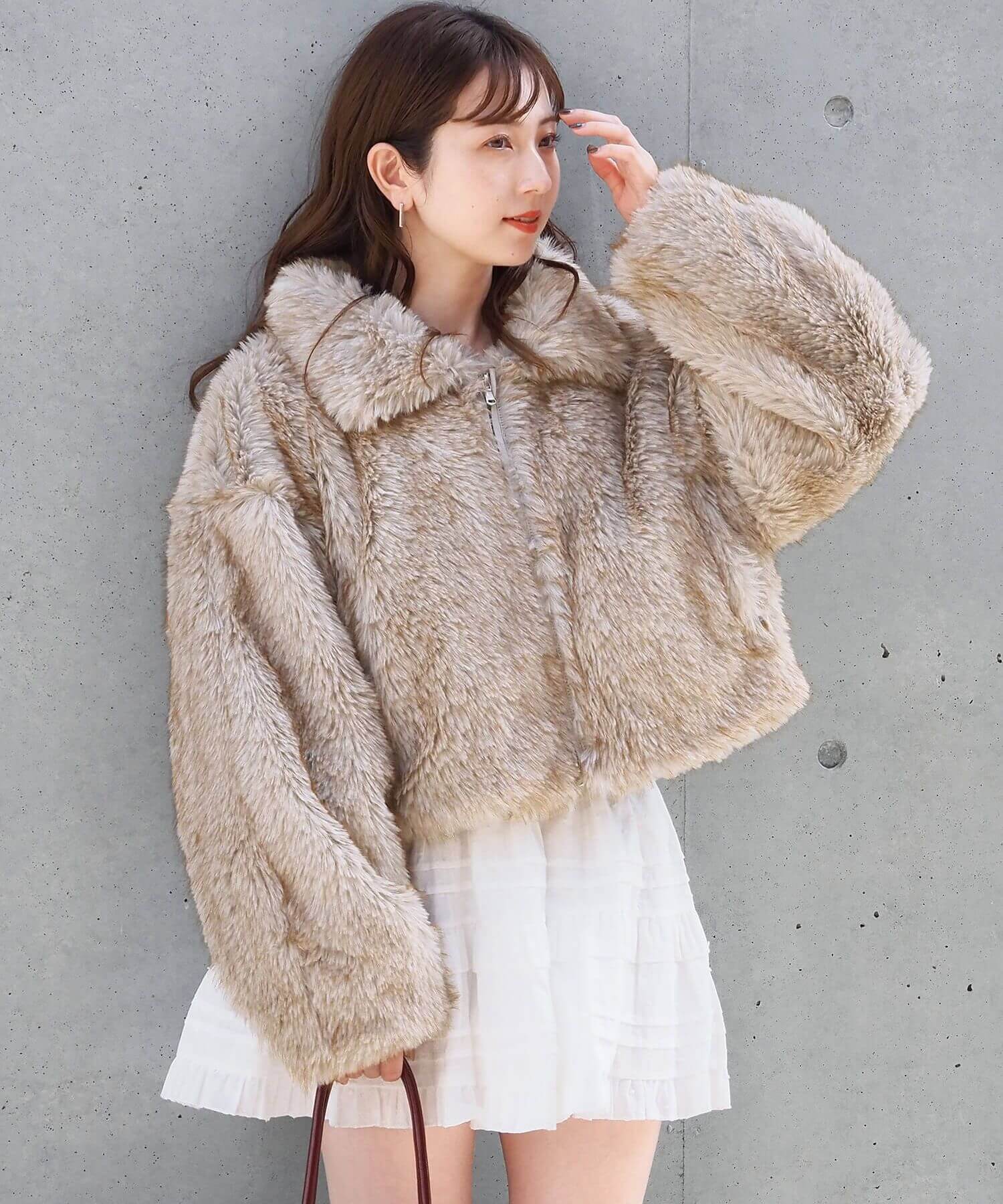 tiptop+pocket ティップトッププラスポケット / ミックスファーブルゾン