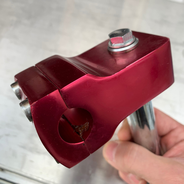 古いスノースクートの修理に。1インチスレッド式ステム BMXやMTBにも