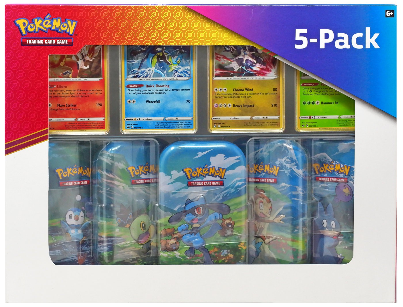 Pokemon TCG Sinnoh Stars 5-Pack Set [5 Mini Tins + 4 Promo Cards