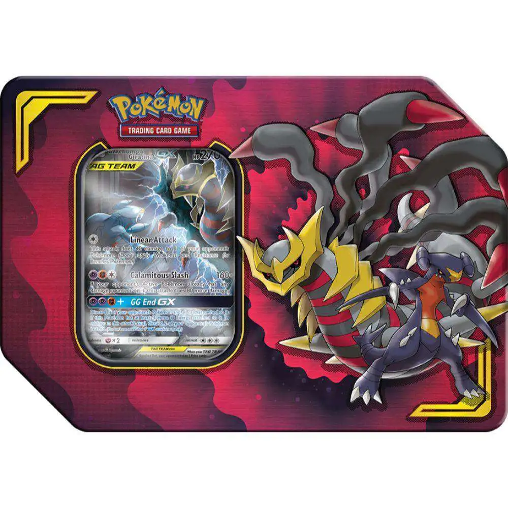 Pokemon GX Tag Team Power Partnership Garchomp Giratina-GX Tin Set