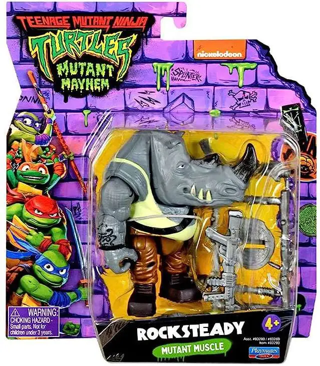 Teenage Mutant Ninja Turtles Mutant Mayhem Rocksteady 4.6 Action