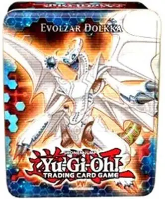 YuGiOh 2012 Series 1 Evolzar Dolkka Tin Set 5 Booster Packs 5 Foil