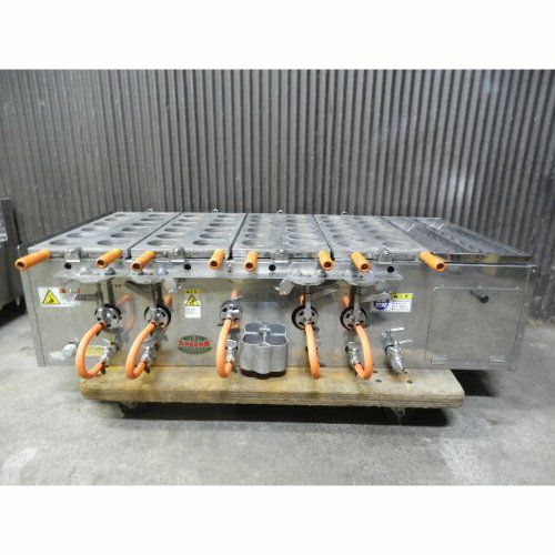 中古】大判焼器(Φ66×40穴) 幅880×奥行580×高さ220 LPG(プロパンガス