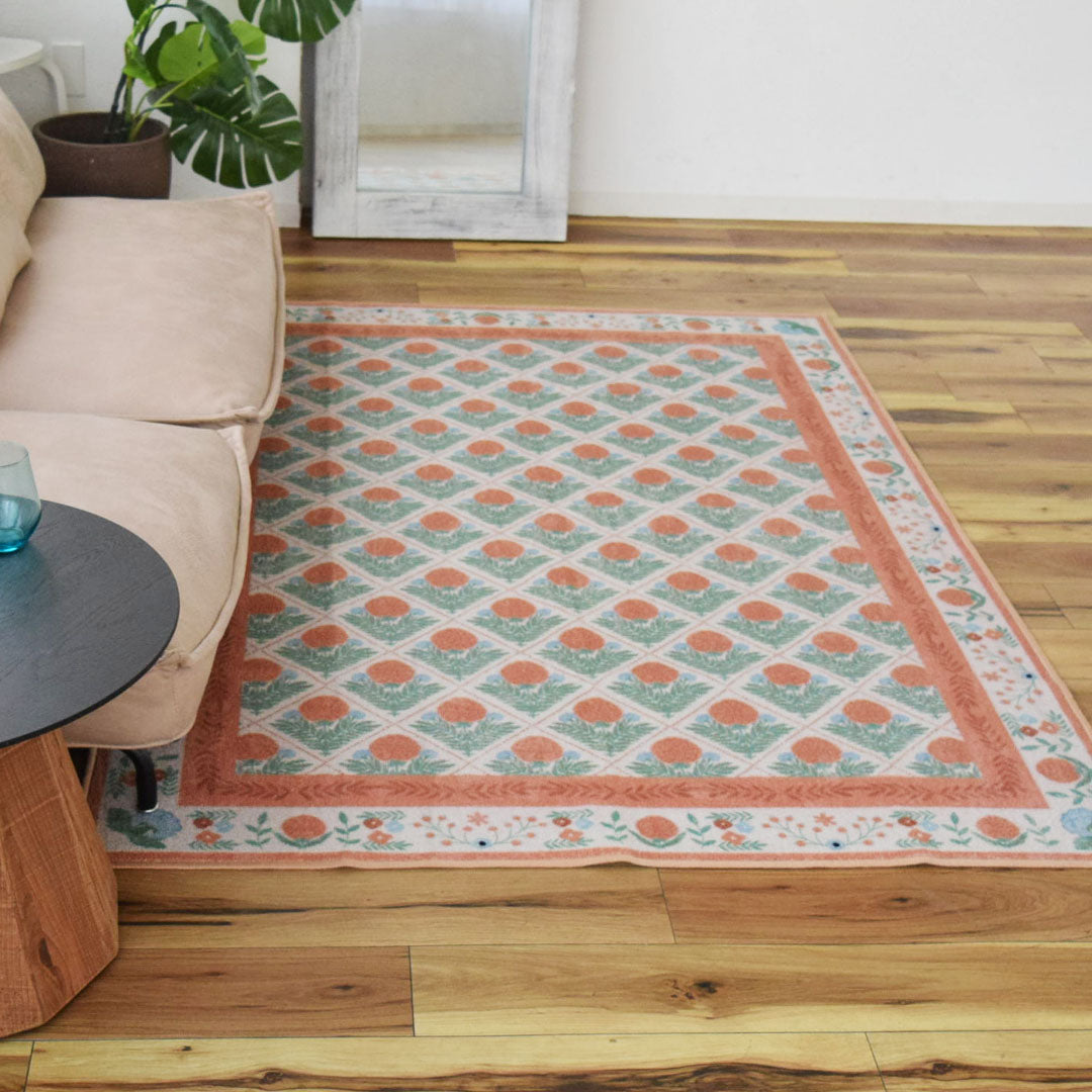 フラワー花柄ラグ TOCORU Series