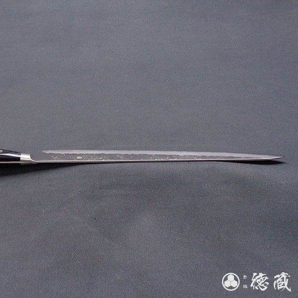 銀三 梨地仕上 筋引包丁 黒ハンドル – 徳蔵刃物 TOKUZO KNIVES