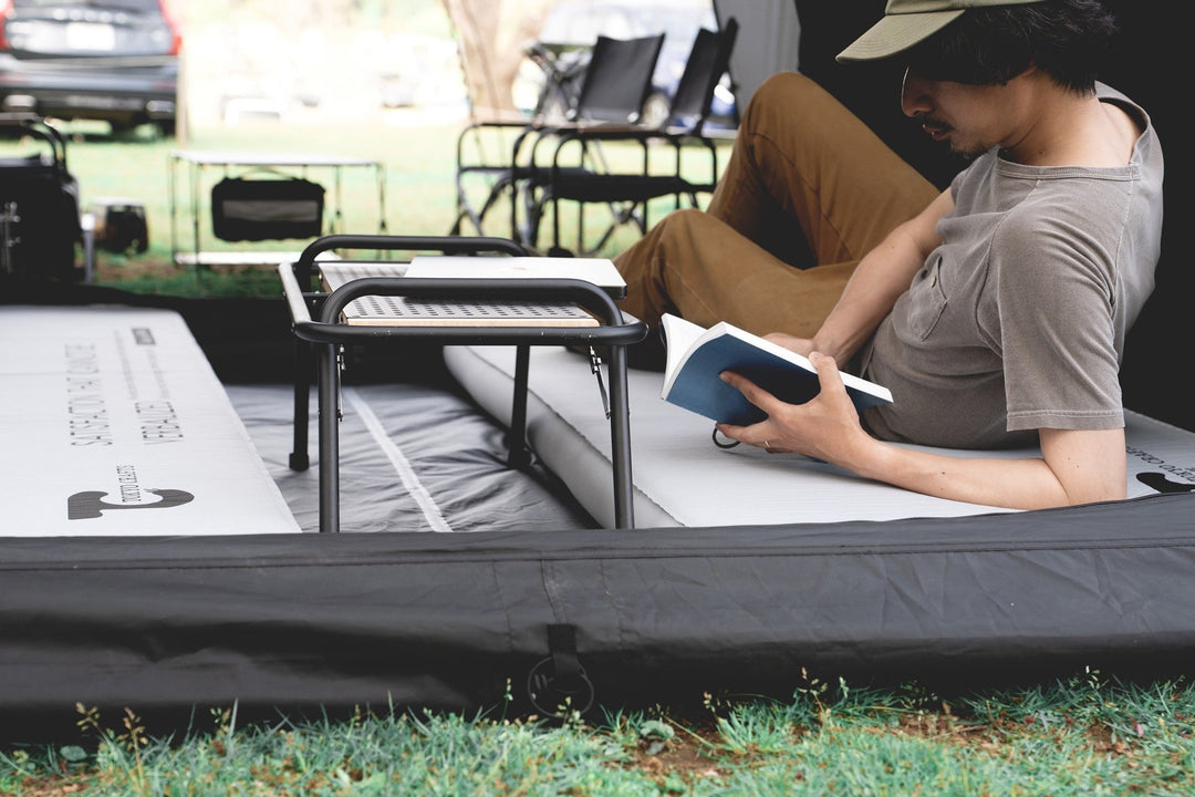 キャンプエアマット10cm(ダブル)GRインフレータブルマットR値10.8