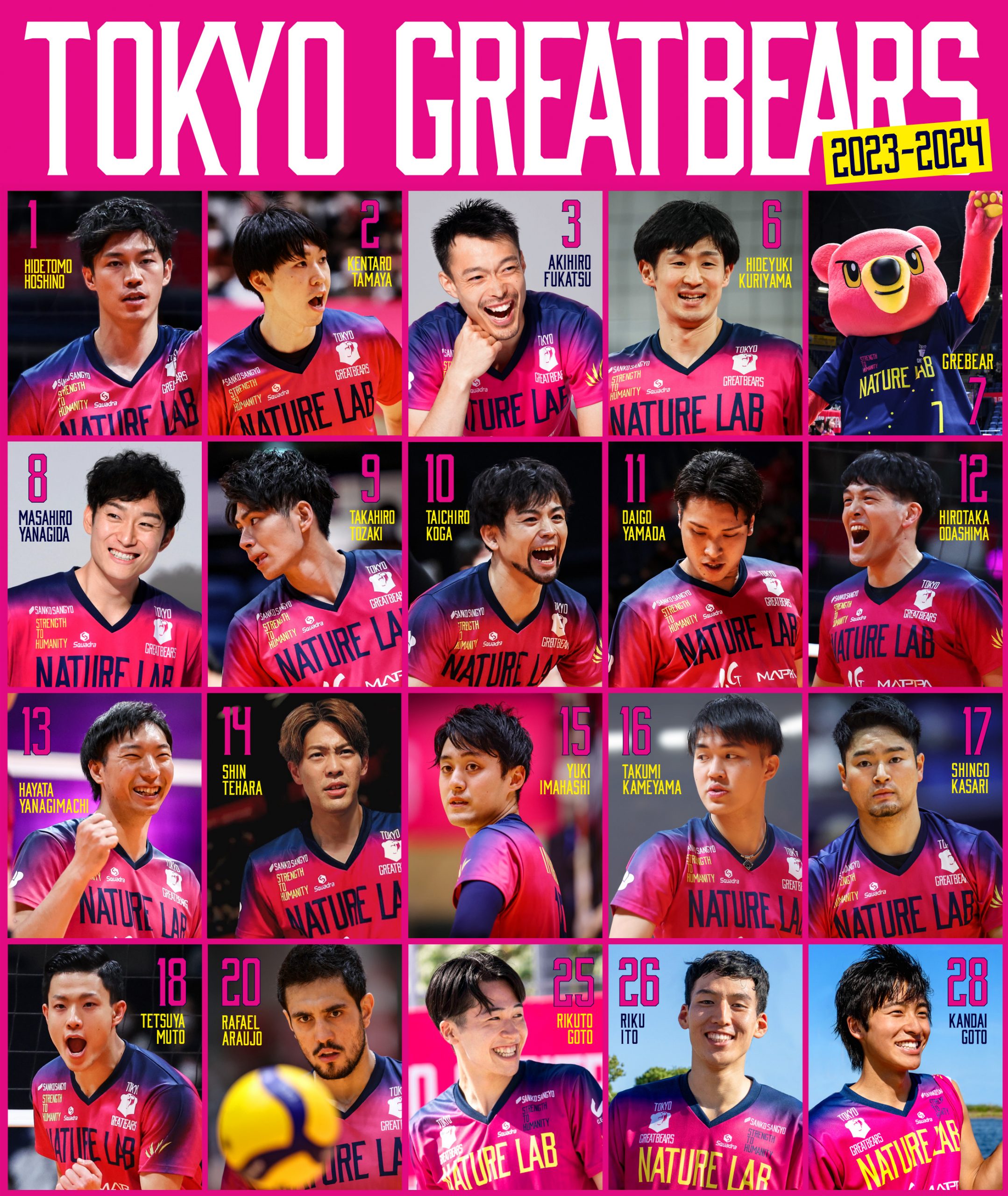 2023-24シーズン ロスター決定のお知らせ - NEWS - ニュース | 東京