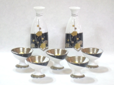 ノリタケ和食器 雪見銀彩 酒器揃 - 土岐陶器本店