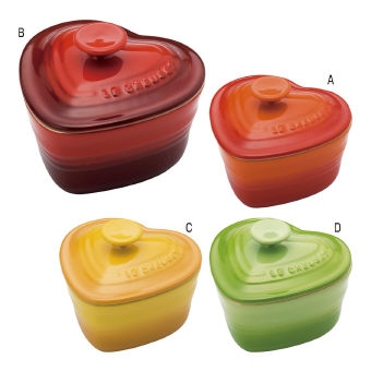 ル・クルーゼ ラムカン・ダムール フタ付き チェリーレッドの商品詳細