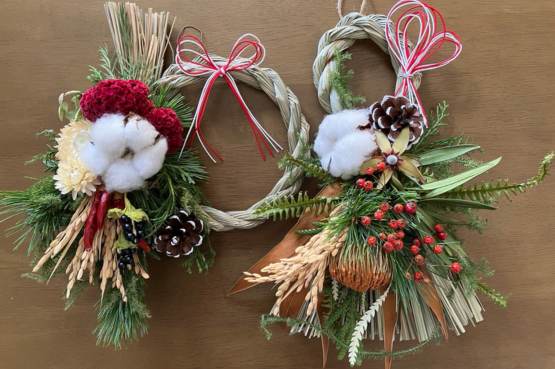 2024年12月・2025年1月〉ドライフラワー正月しめ縄飾り | 土佐れいほく