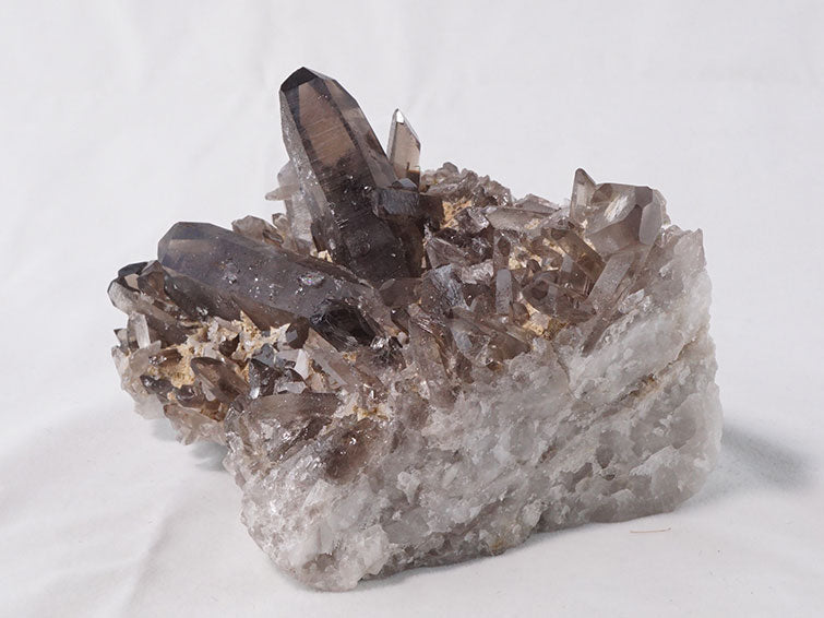 スモーキークォーツ クラスター モリオン 黒水晶 原石 ブラジル産 一点