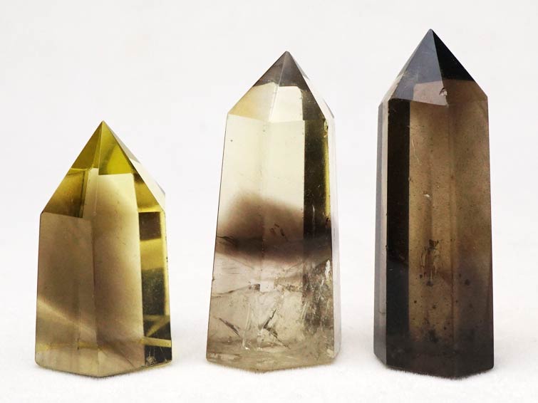 シトリン ポイント シトリン 六角柱 AAAランク 1個 スモーキーシトリン