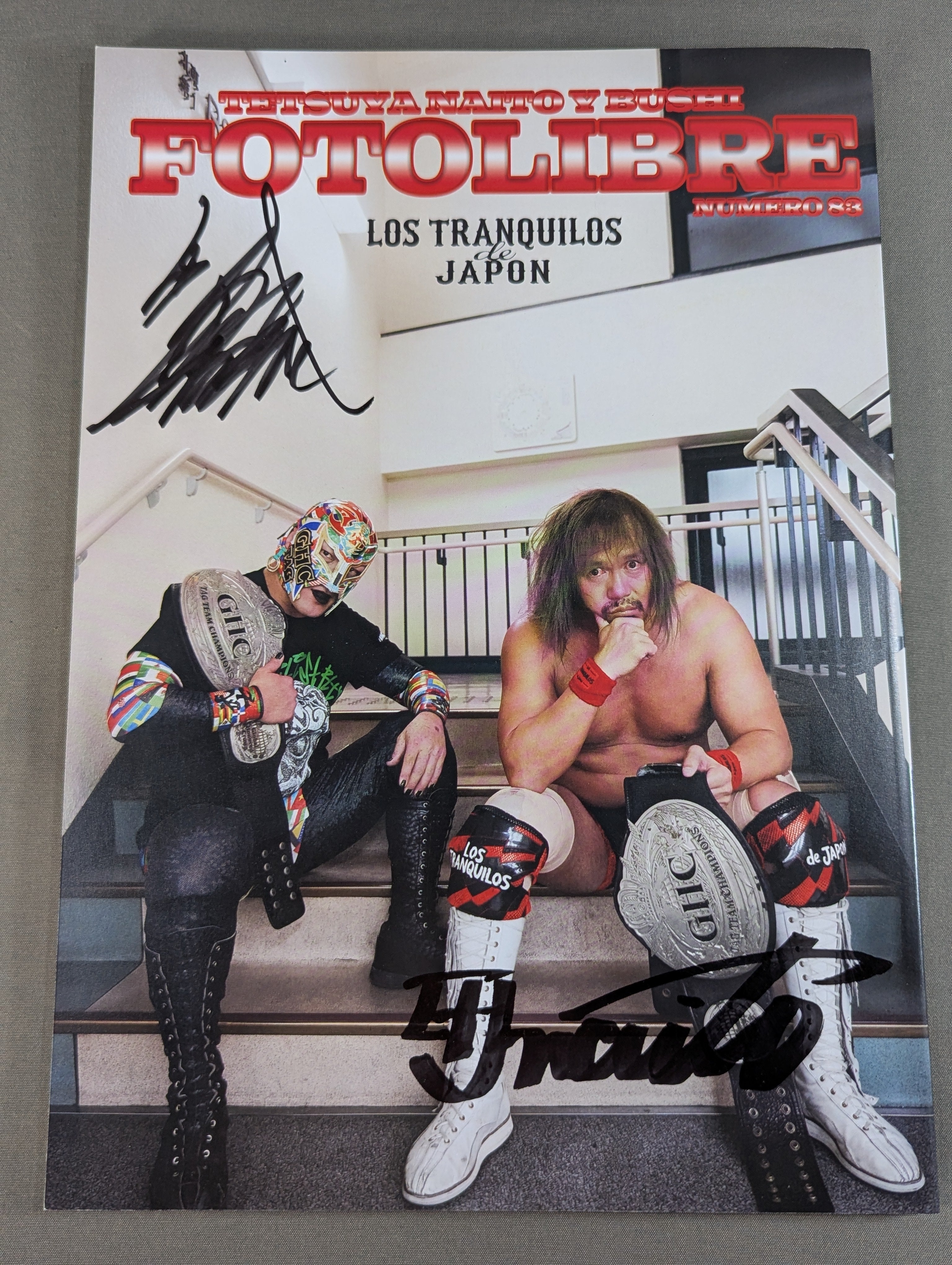 内藤哲也&BUSHI 直筆サイン入り】FOTOLIBRE de Mascara Numero.83 – 闘道館