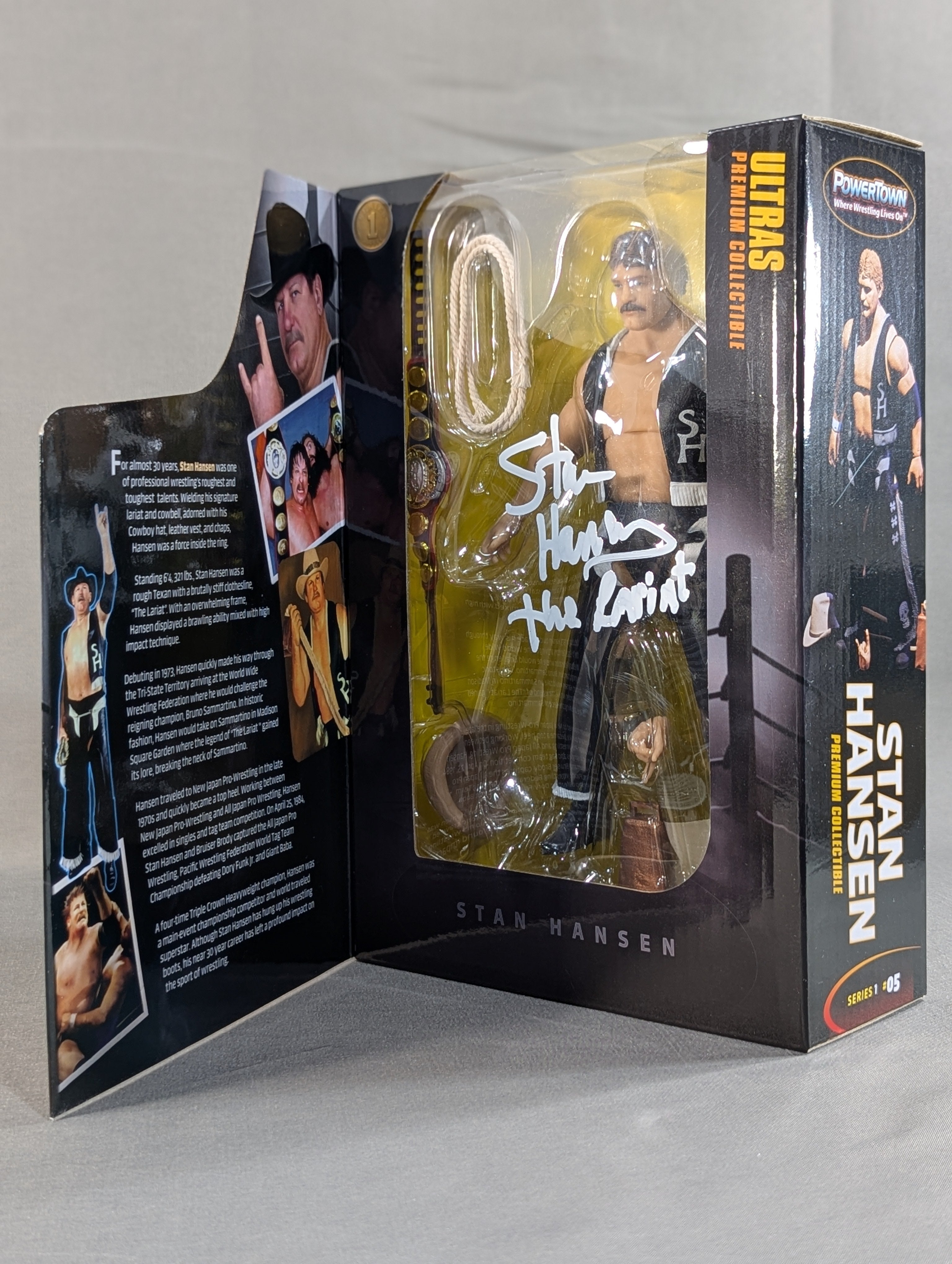 ☆Highspots証明 直筆サイン入り☆ スタン・ハンセン ☆PWF世界タッグ