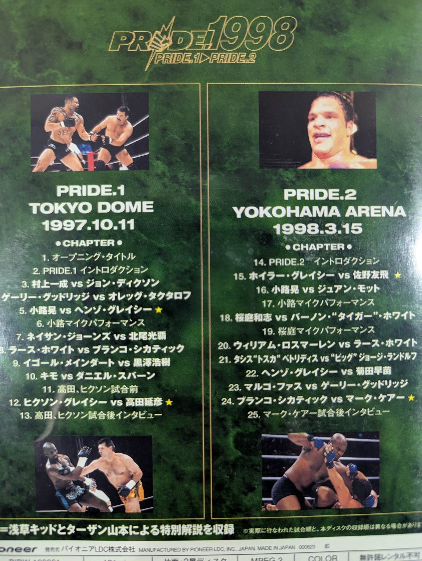 PRIDE.1998 ☆PRIDE.1→PRIDE.4☆ – 闘道館