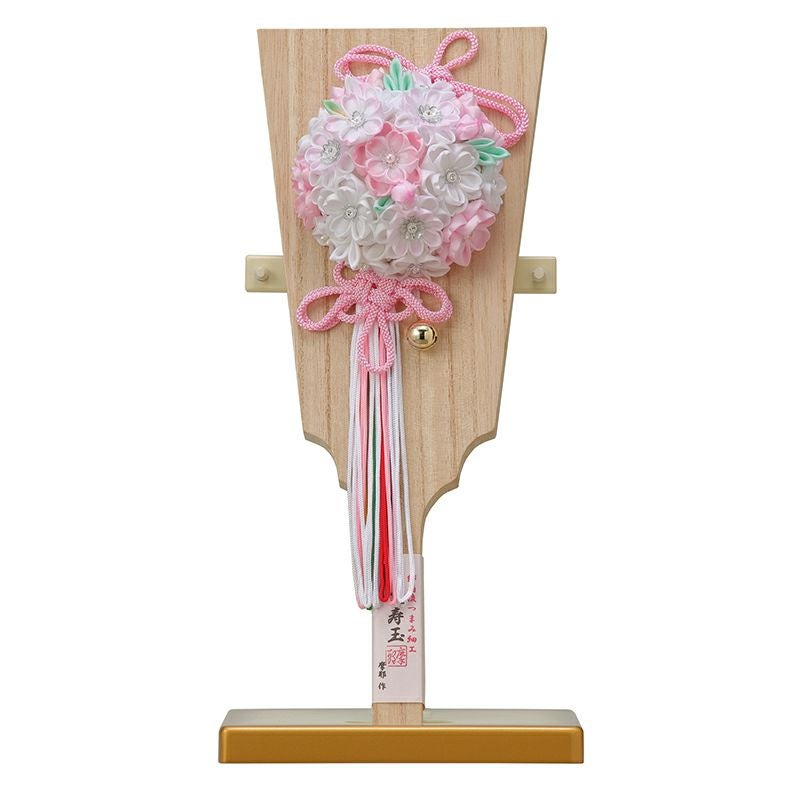 正月飾り 羽子板「10号久寿玉無垢ピンク桜NT」 | 出し飾り | 人形の東玉