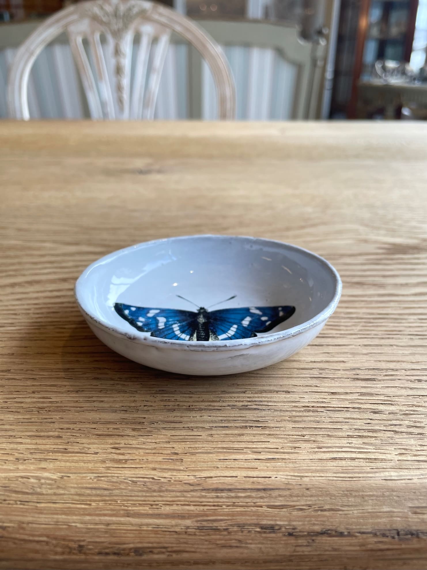 John Derian 青い蝶のディッシュ 9.2cm - 陶夢