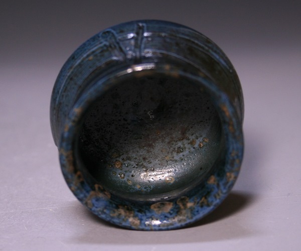 松井與之 作 「備前藍彩酒呑」 ～備前焼専門卸小売店 川口陶楽苑～