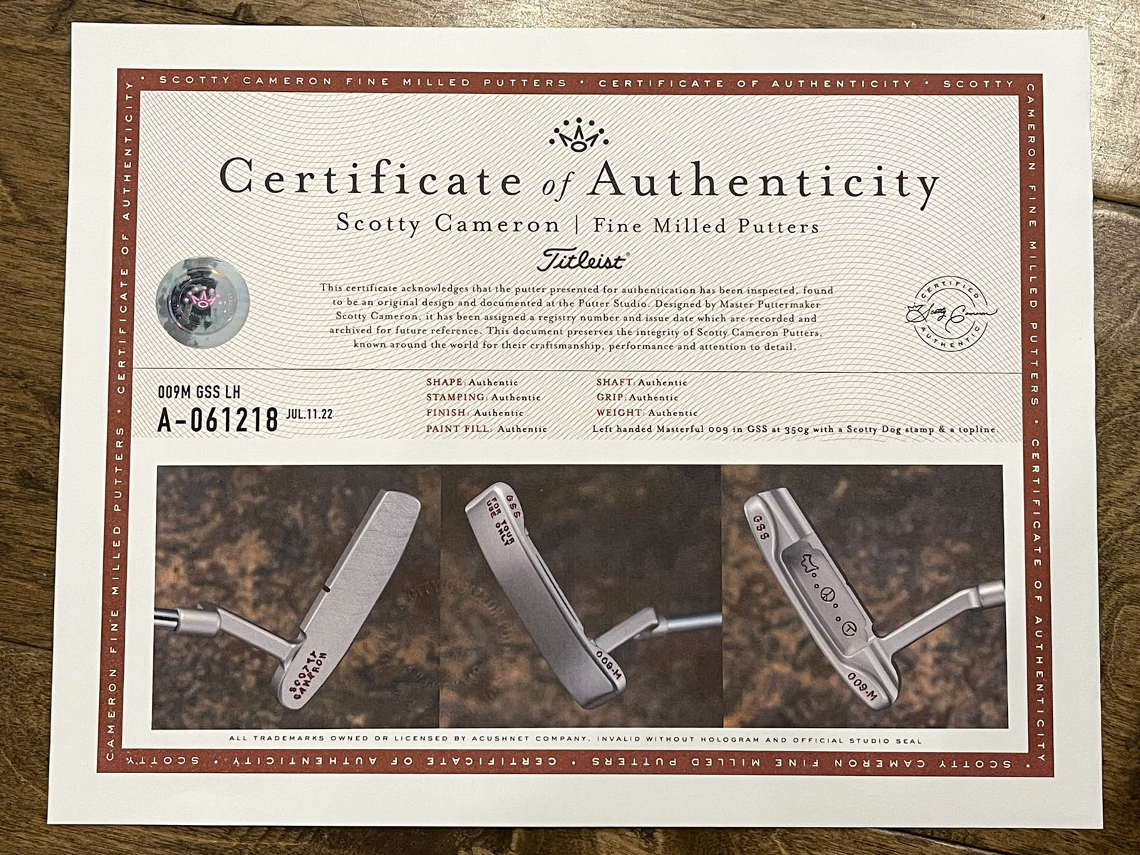 激レア SCOTTY CAMERON スコアカードホルダー 激レア SCOTTY CAMERON