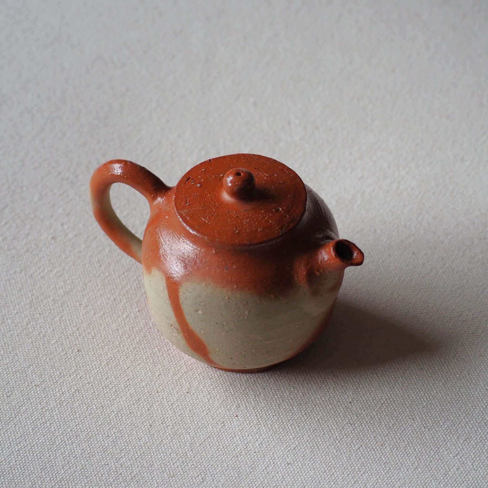 備前焼 細川敬弘作 火襷急須 [東山堂煎茶器店 オンラインショップ