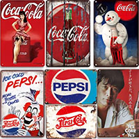 ヴィンテージブリキ看板コレクション ～コカコーラ＆ぺプシSP～