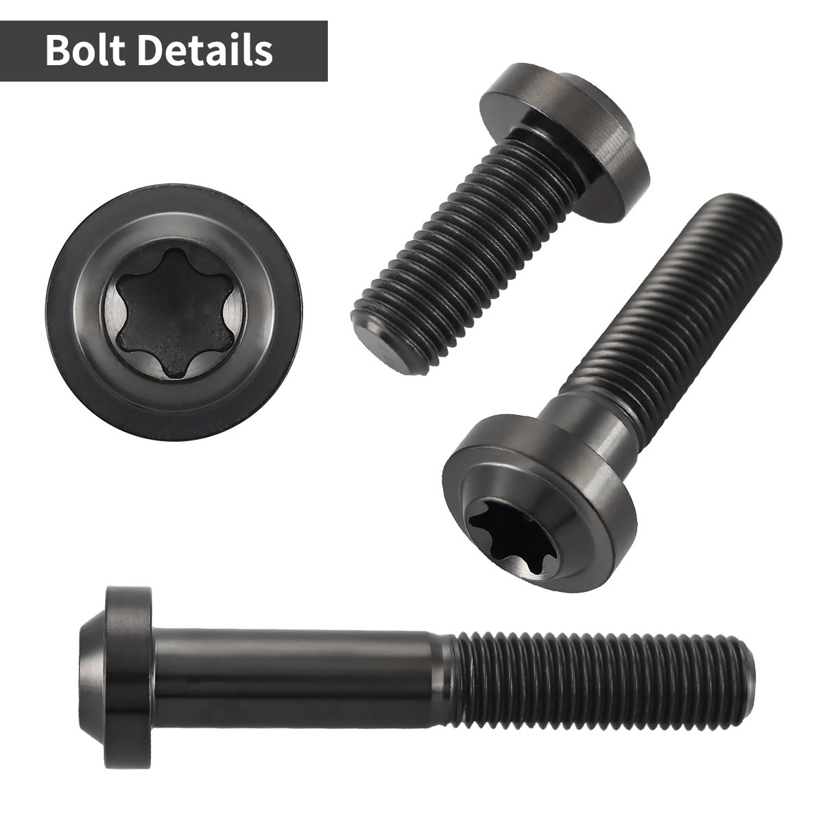 チタンボルト トルクス穴 フランジ付き ボタンボルト M10×10mm～60mm