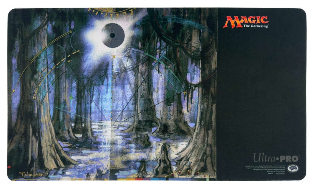 GURU SWAMP Playmat HAND-EMBELLISHED in Gold-No Longer In Print or