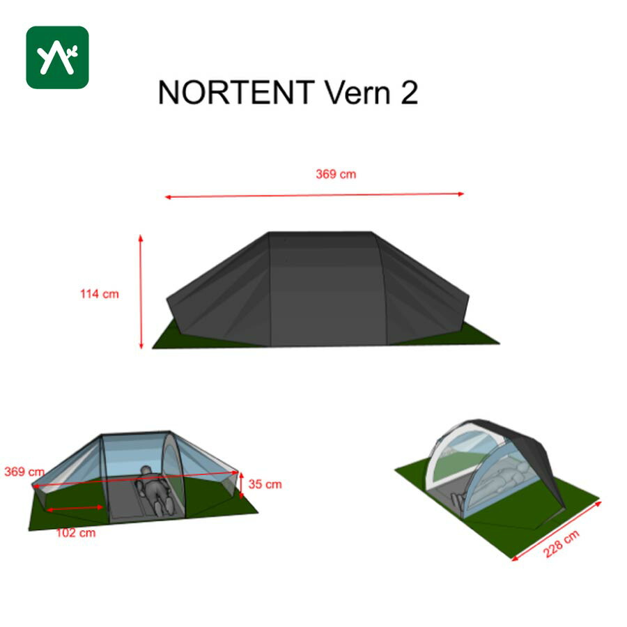 楽天市場】ノルテント NORTENT Vern 2 NT-Vern2 [4シーズンテント