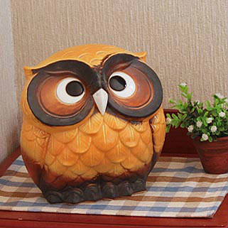 楽天市場】信楽焼 光が透ける ふくろう インテリアライト 黄 フクロウ