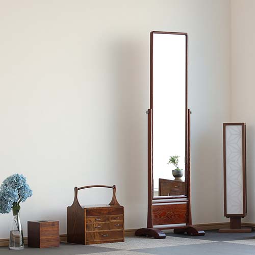 楽天市場】江戸指物 姿見 伝統工芸品 ミラー アッシュ : MUKU工房