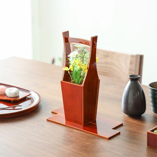 楽天市場】飛騨春慶 福壽漆器店 手桶花器 伝統工芸品 木製 花器