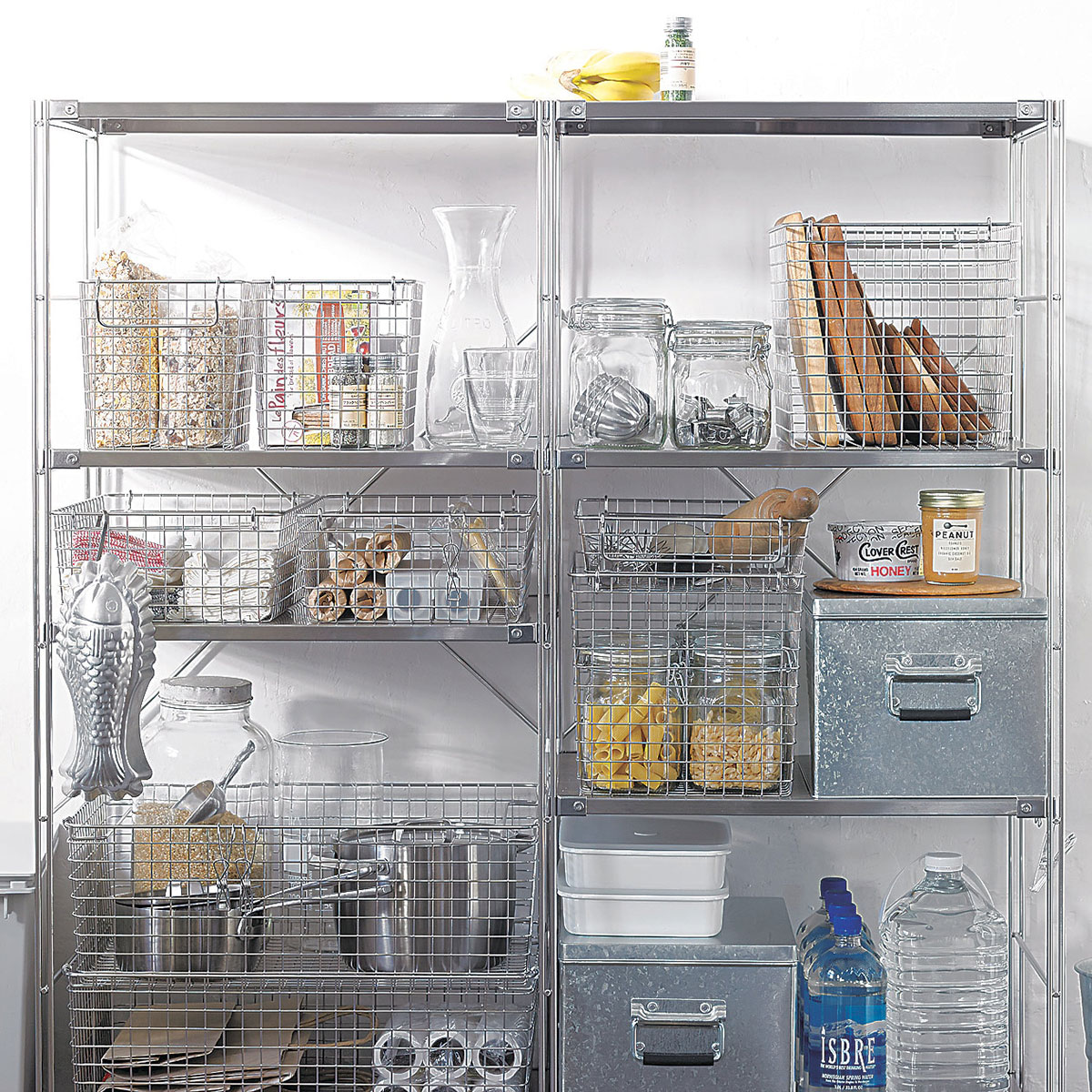 楽天市場】ステンレスワイヤーバスケット2 約幅37×奥行26×高さ