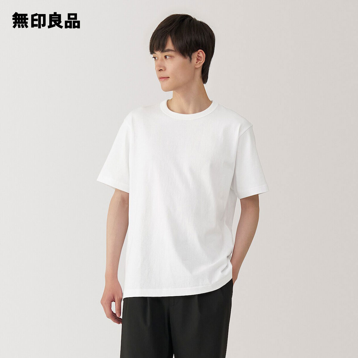 楽天市場】紳士 洗いざらし太番手クルーネック半袖Tシャツ【無印良品