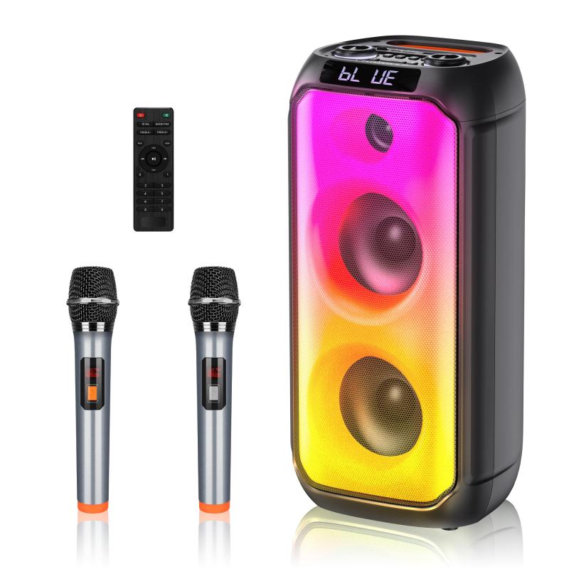 楽天市場】 カラオケセット ワイヤレスマイク2本 スピーカーセット