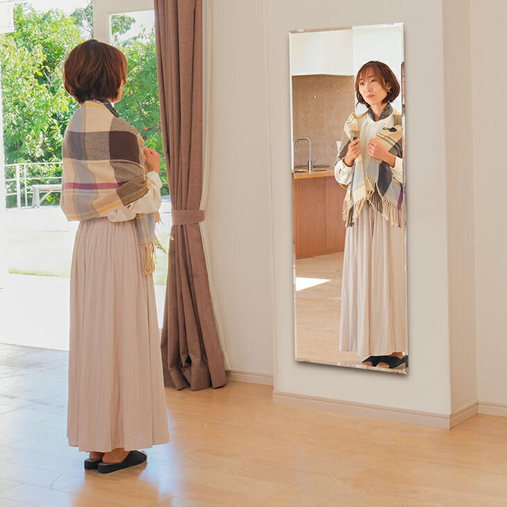 楽天市場】鏡 壁掛け 全身 ミラー 姿見 貼る 大型 ダンス 玄関