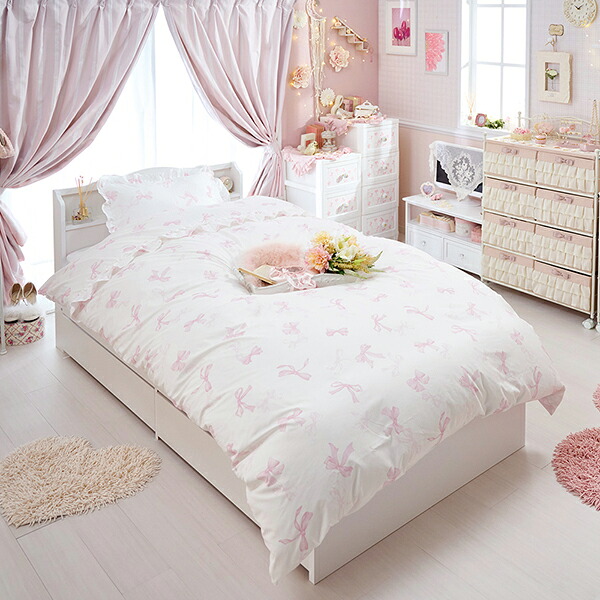 楽天市場】【エントリーでP5倍！4日20時-11日2時】リボン柄布団カバー