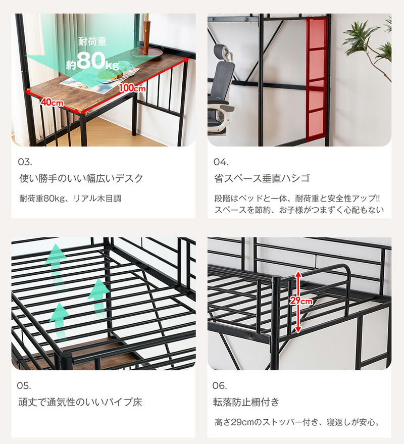 楽天市場】【スーパーセール限定10%OFF価格】ロフトベッド パイプ